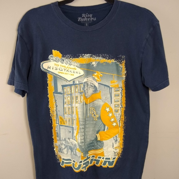 Risq Takers Welcome To The Hustle Pu$h'n T-Shirt M - Picture 3 of 5